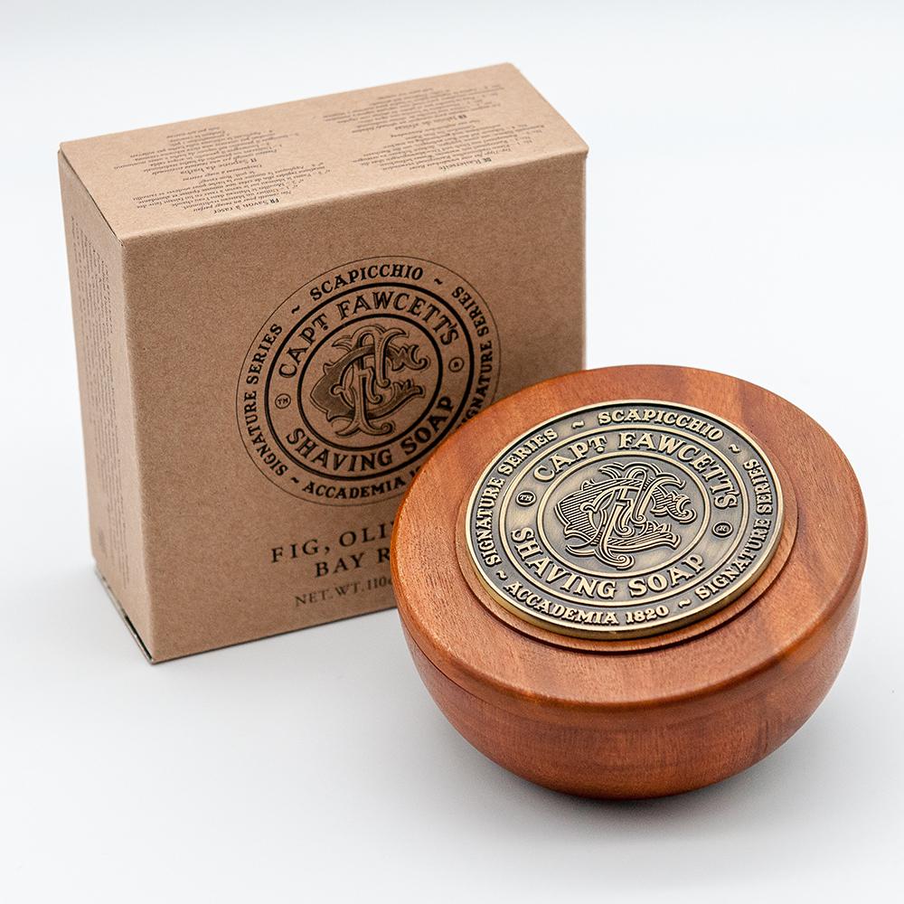 Captain Fawcett & Scapicchio's Fig, Olive & Bay Rum Shaving Soap